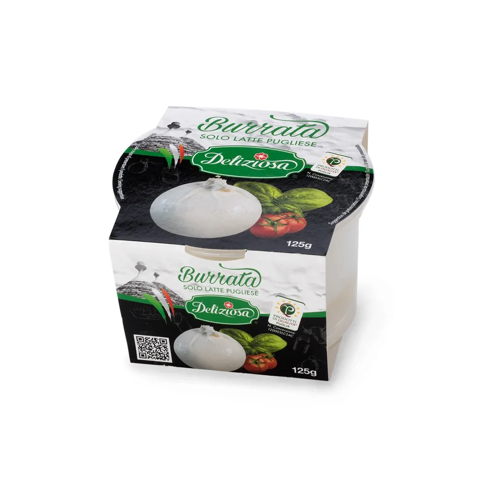 DELIZIA — BURRATA DELIZIOSA 125 г - Истинското удоволствие е скрито отвътре! – 125 г