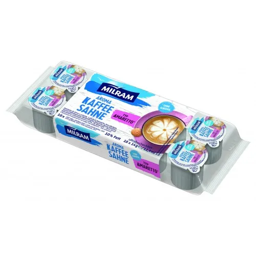 MILRAM AMARETTO CREAM 10% - Италиански финес във вашето кафе. – 10 × 14 г