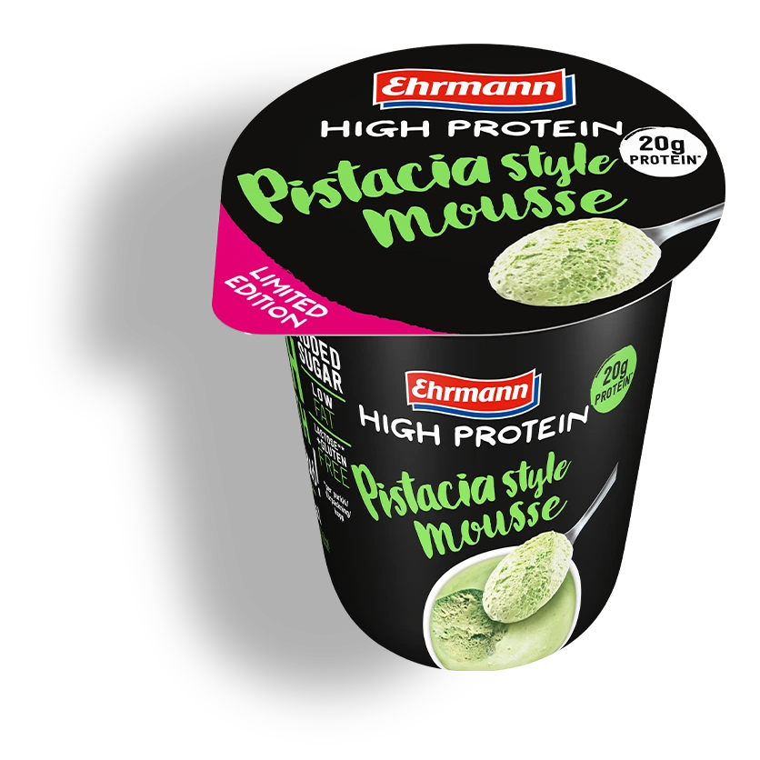 EHRMANN HIGH PROTEIN MOUSSE ШАМФЪСТЪК - Малко зелено изкушение. – 200 г