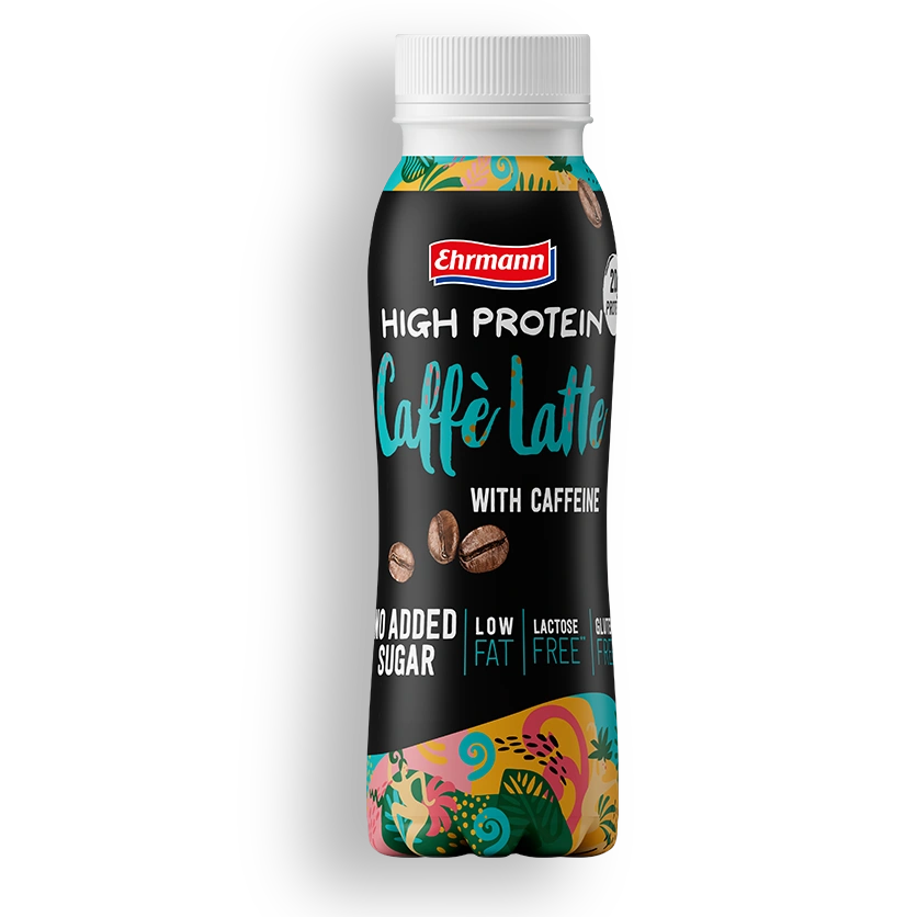 EHRMANN HIGH PROTEIN DRINK КАФЕ ЛАТЕ - Малка кафе пауза. Голямо удоволствие. – 250 мл