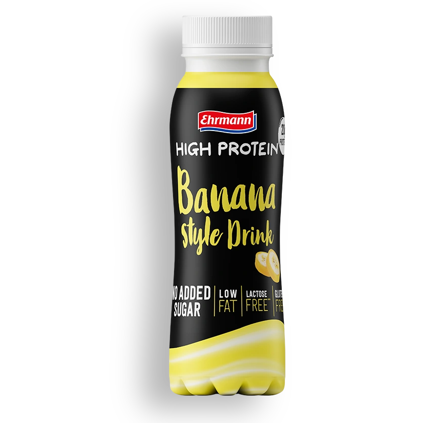 EHRMANN HIGH PROTEIN DRINK БАНАН - Усмивката има вкус на банан! – 250 мл
